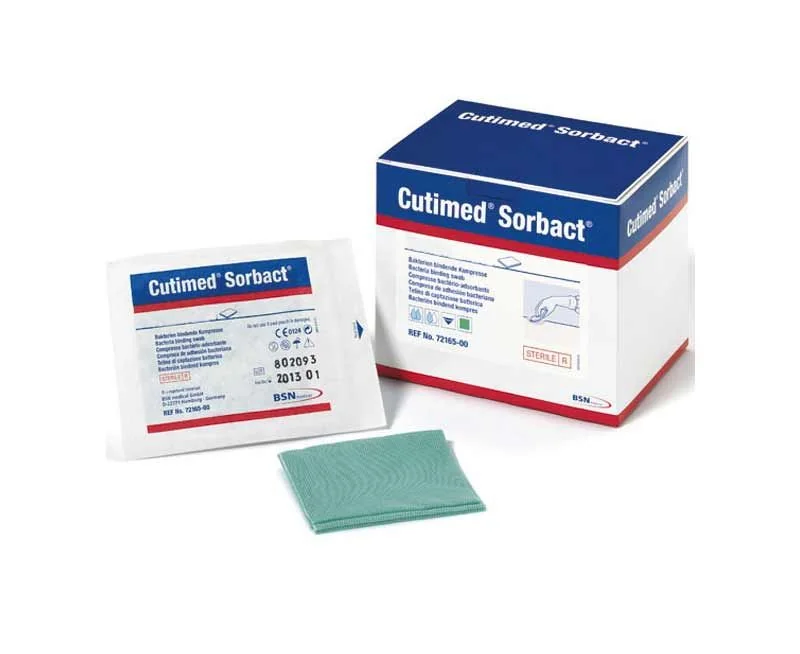 Cutimed Sorbact Garza 4x6cm 5 Pezzi Garza a Captazione Batterica
