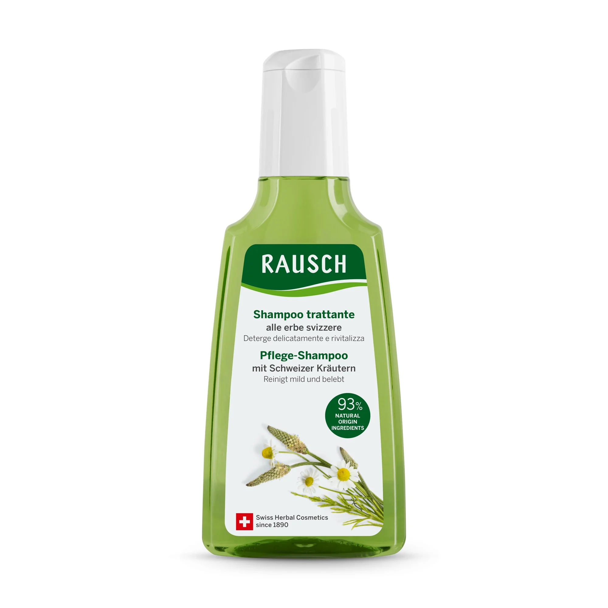 Rausch Shampoo Trattante Alle Erbe Svizzere 200 ml Shampoo Trattante per Capelli Normali