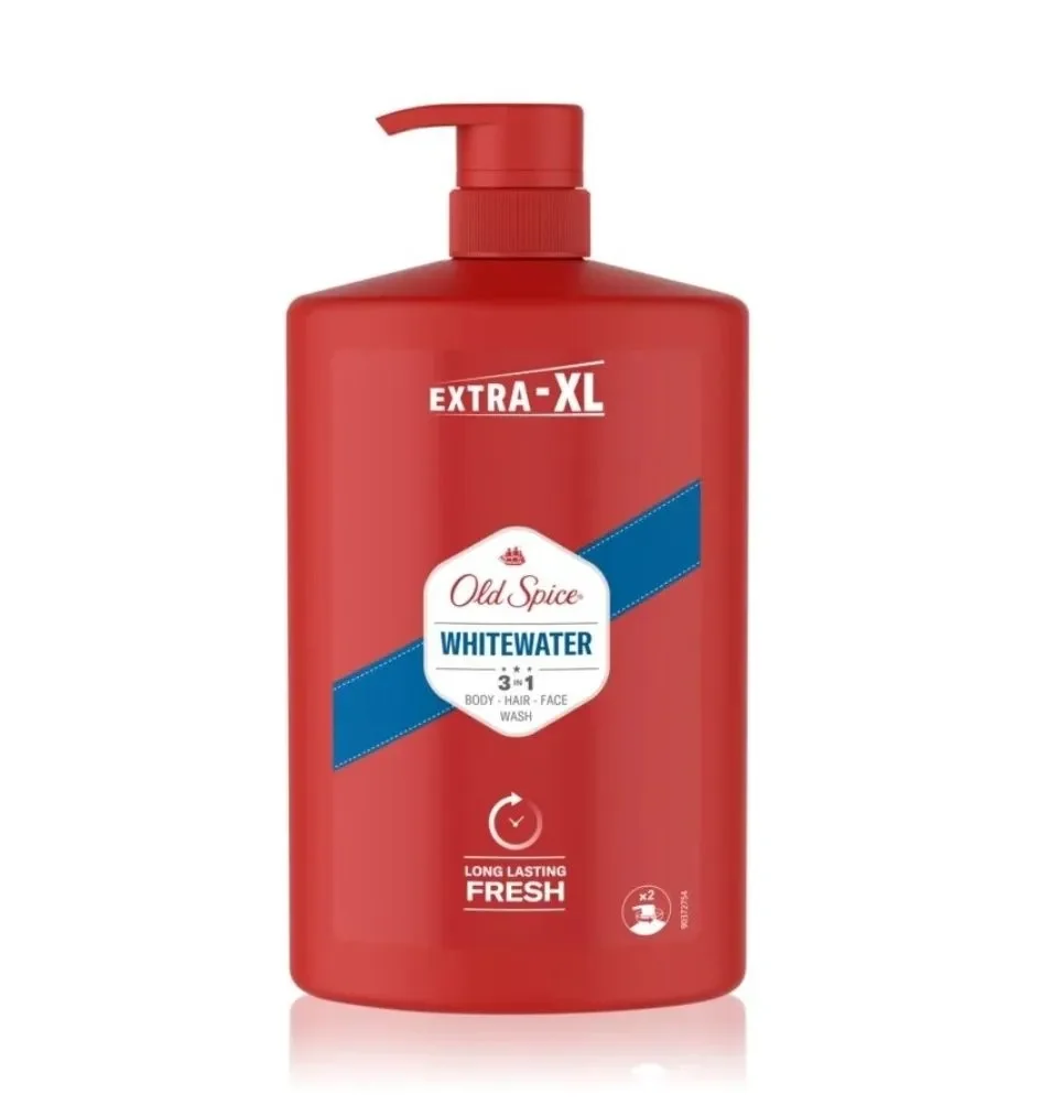 Old Spice Shower Gel&Shampoo Whitewater 1L Per capelli viso e corpo