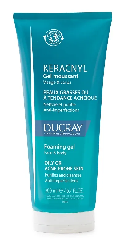 Ducray Keracnyl Gel Detergente Per Pelle Grassa e Acneica 200 ml