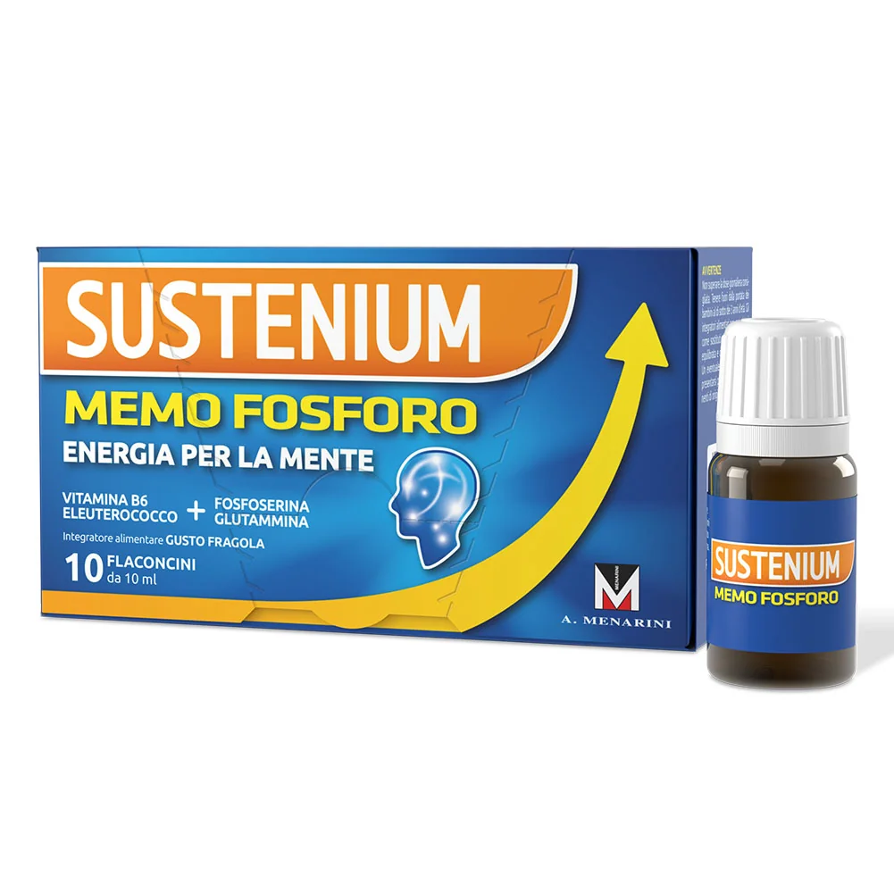 Sustenium Memo Fosforo Integratore Memoria e Concentrazione 10 Flaconcini Memoria e Concentrazione