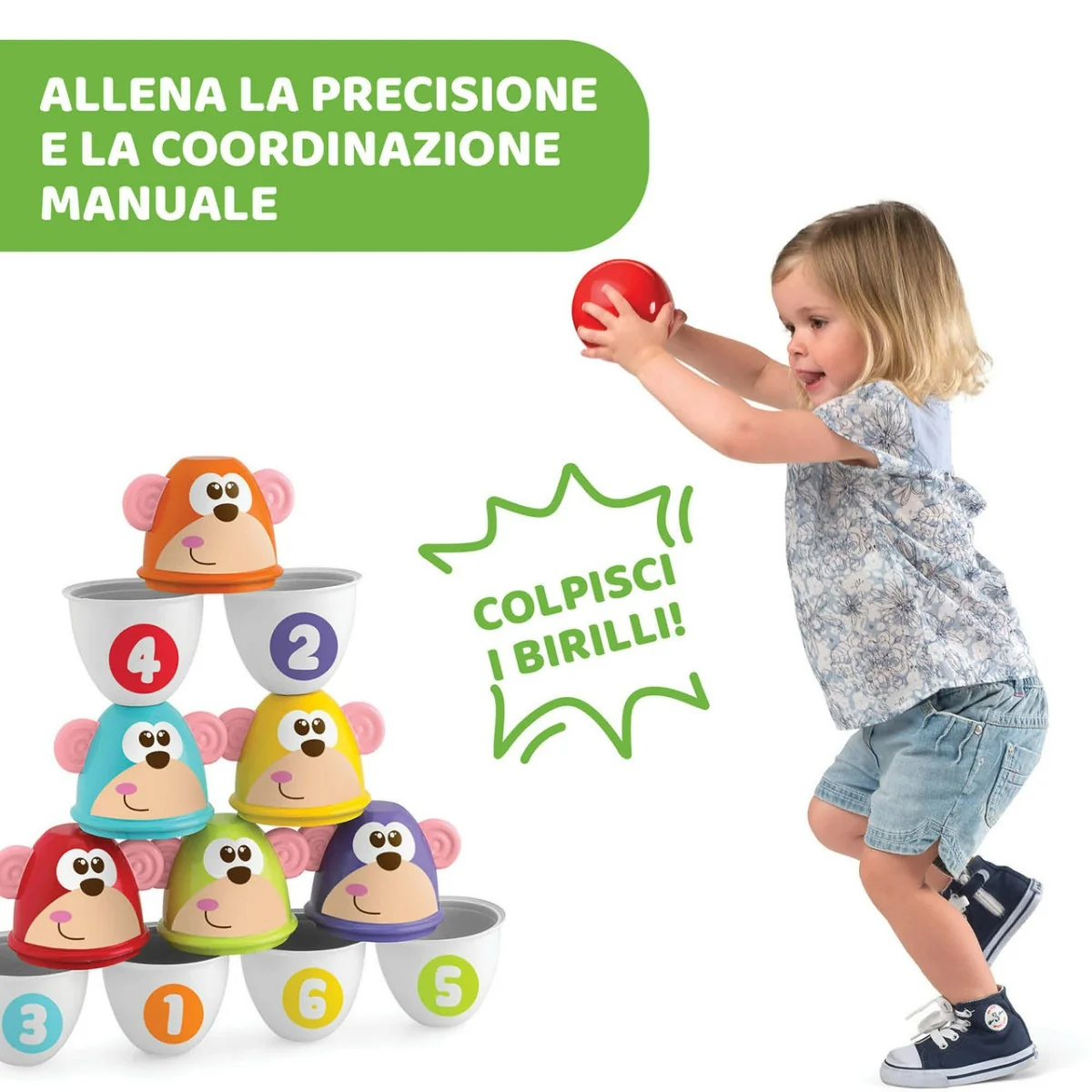 Chicco Gioco Monkey Strike Bowling Dai 18 mesi in su