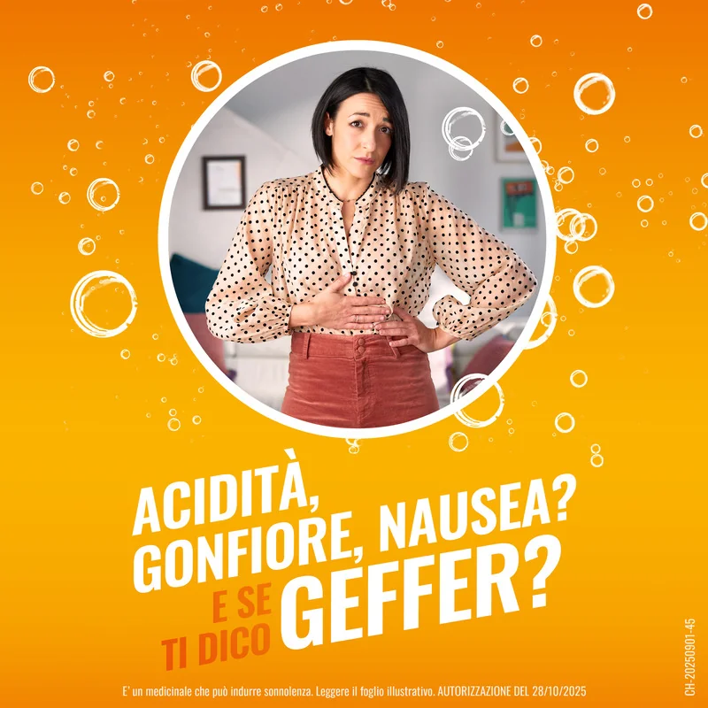 Geffer Antiacido 24 Bustine Bruciore di Stomaco e Nausea