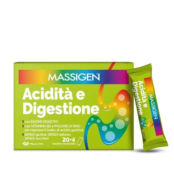 Massigen Acidita' E Digestione 24 Stickpack Senza Glutine