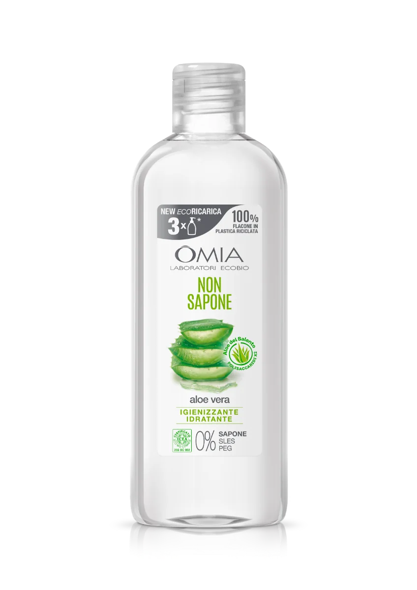 Omia Ecoricarica Non Sapone Ecobio Viso Mani con Aloe Vera 750 ml