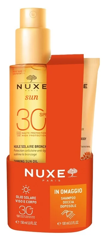 Nuxe Sun Olio Spf30 150 Ml + Shampoo Doccia Doposole 100 Ml