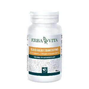 Erba Vita Olio di Aglio e Biancospino Integratore Apparato Cardiovascolare 100 Perle