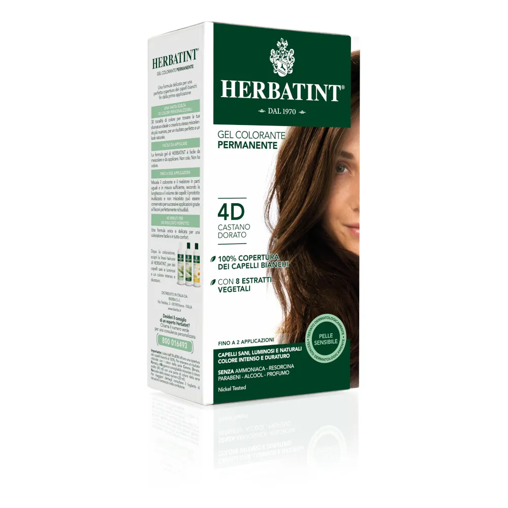 Herbatint Gel Permanente 4D Castano Dorato 150 ml