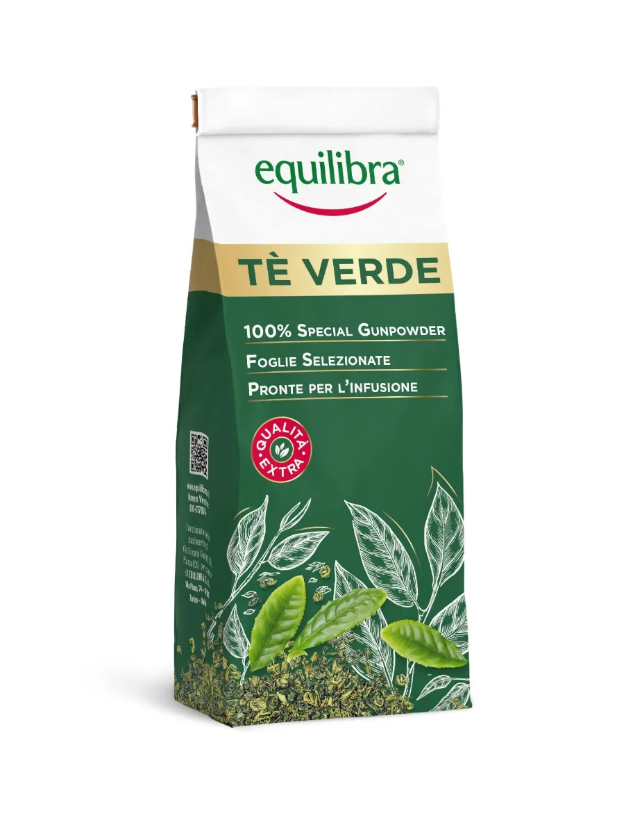 Equilibra Tè Verde Gunpowder Foglie 100 g Azione digestiva e depurativa