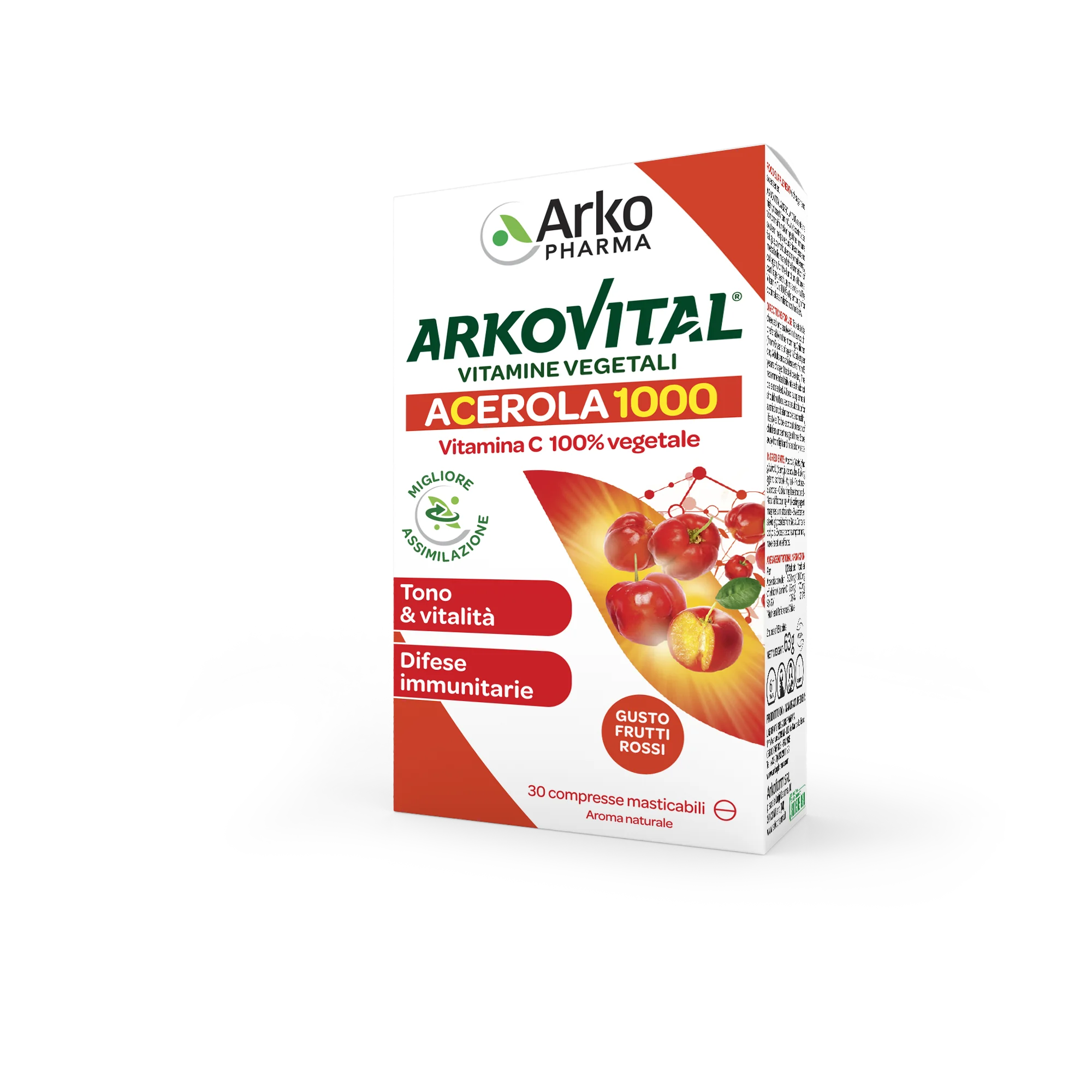 Arkopharma Arkovital Acerola 1000 30 Compresse Vitamina C Naturale