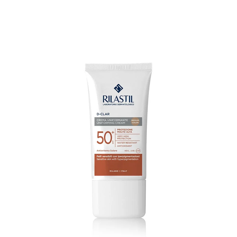 Rilastil D-Clar Medium SPF 50+ 40 ml Crema Viso Uniformante