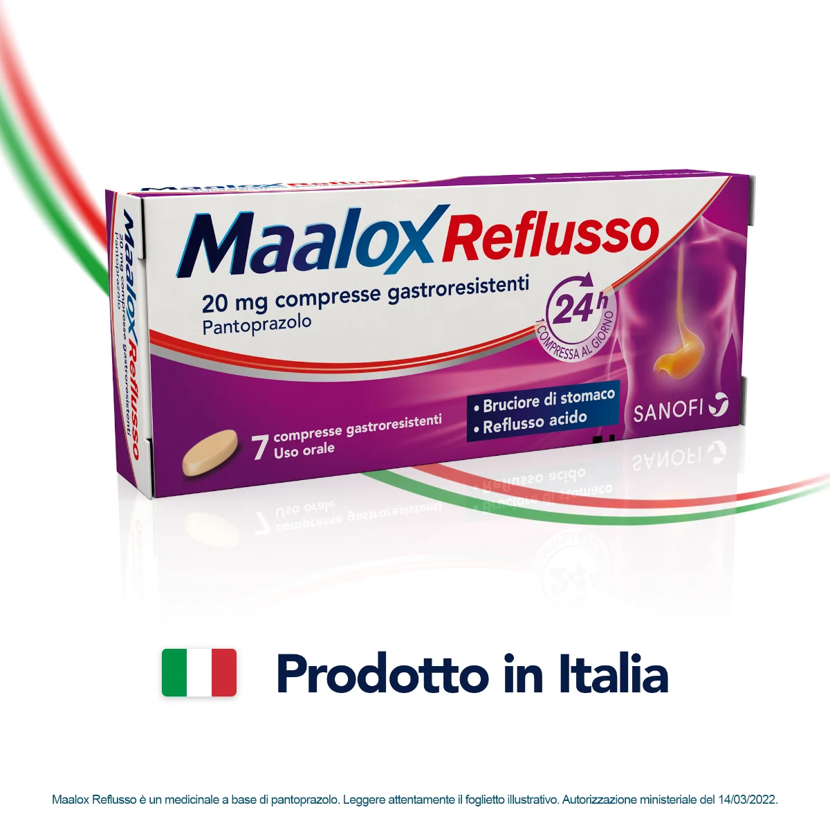 Maalox Reflusso 20 mg 7 Compresse Pantoprazolo