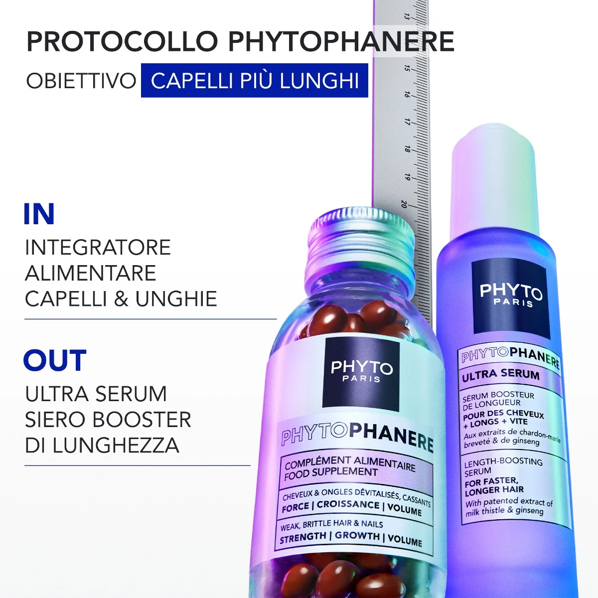 Phyto Phytophanere 180 Capsule Integratore Alimentare per Capelli e Unghie