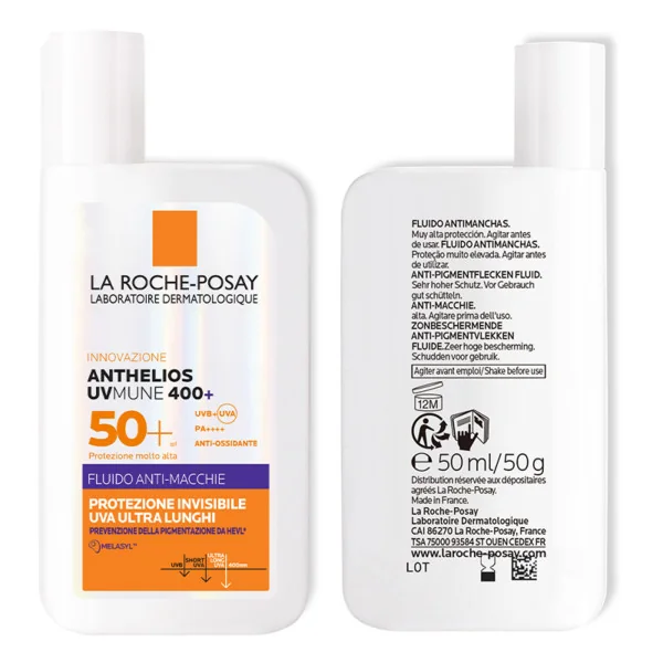 La Roche Posay Anthelios FLuido Uv Antimacchie SPF50+ 50 Ml Crema solare antimacchie