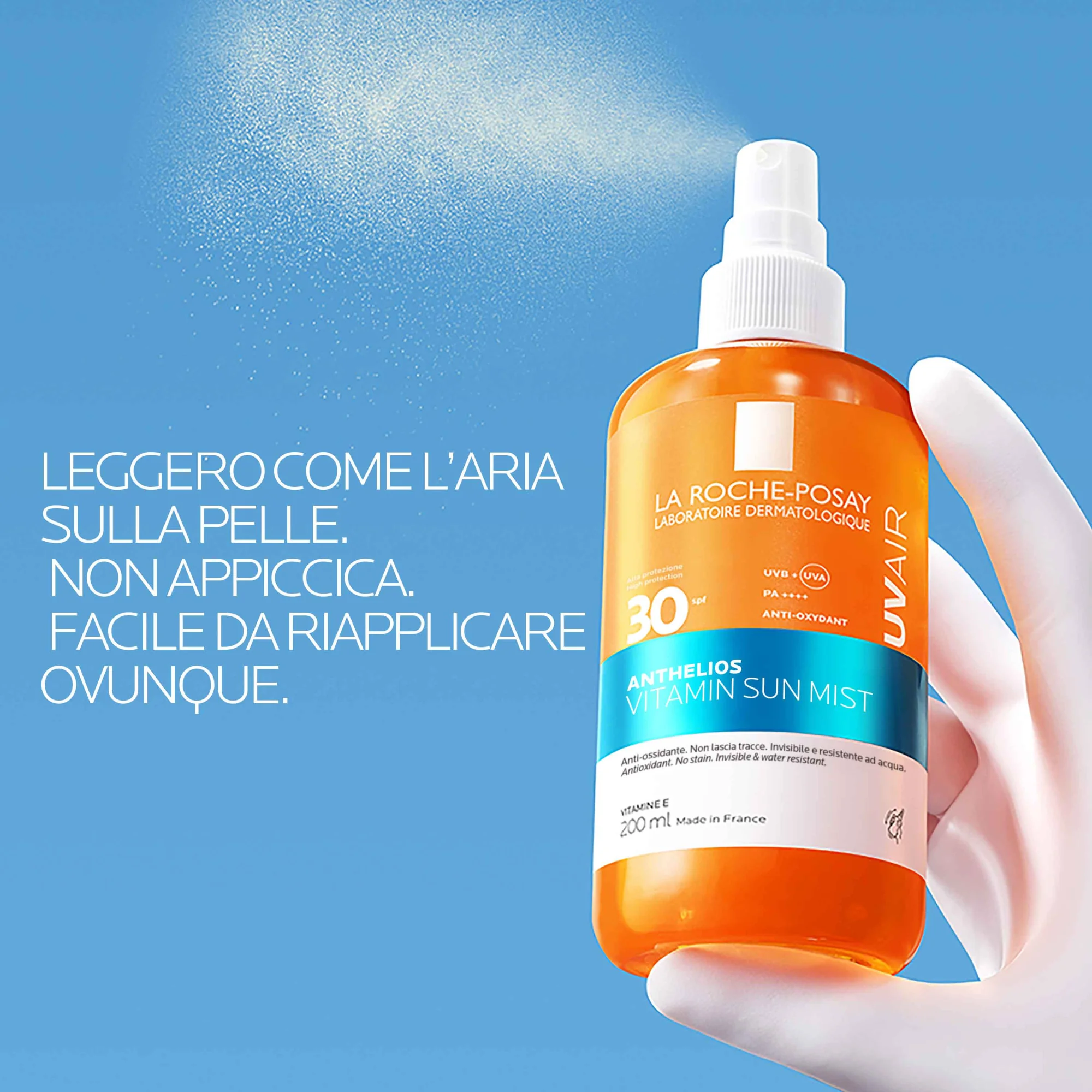 La Roche-Posay Anthelios UVAir Vitamin Sun Mist SPF30+ 200 ml Spray solare viso e corpo