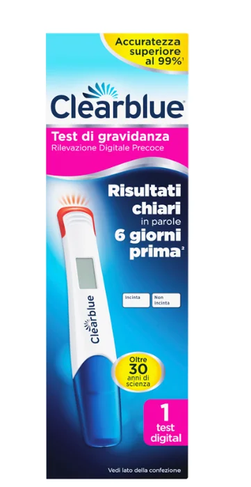 Clearblue Test Di Gravidanza Rilevazione Digitale Precoce 1 Test Digitale