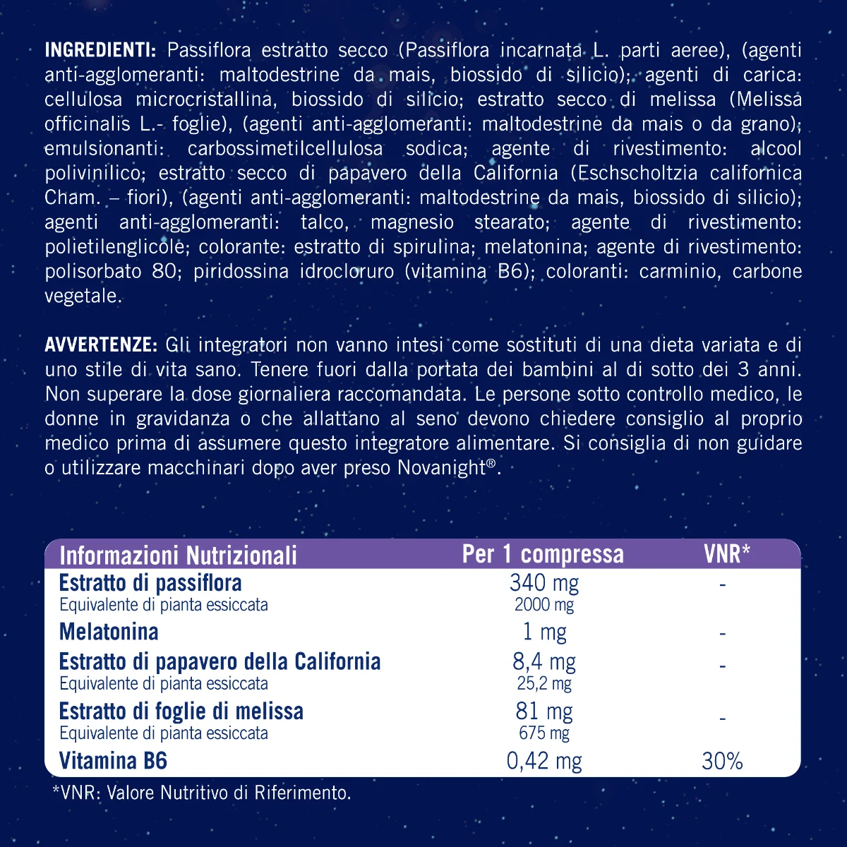 Novanight Bipacco 30 + 30 Compresse New Favorisce l'Addormentamento e la Qualità del Sonno