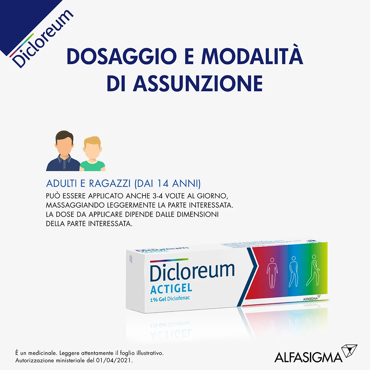 Dicloreum Actigel 1% Diclofenac Gel Dolori Articolari 100 g