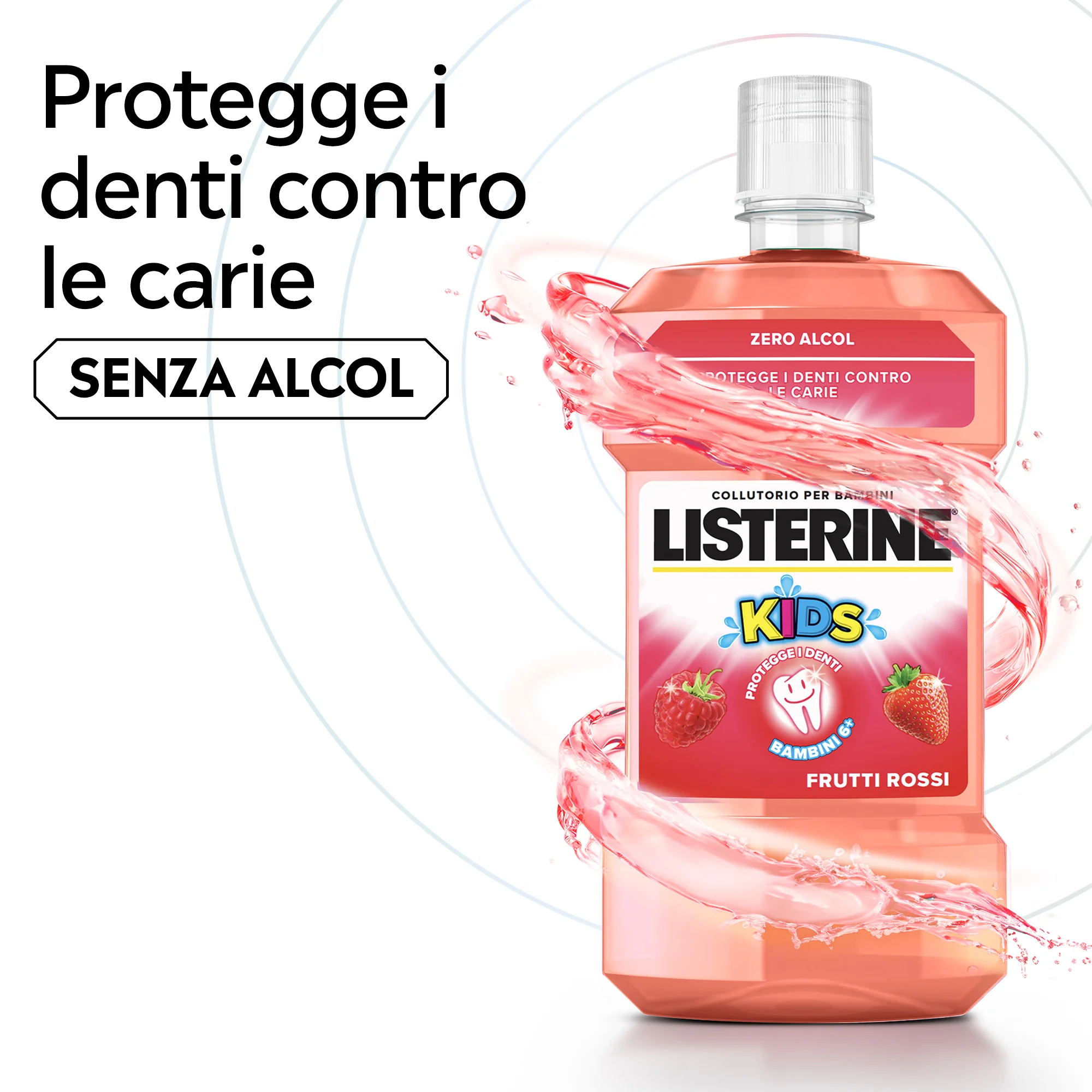 Listerine Smart Rinse Collutorio Bambini 500 ml Protezione Carie
