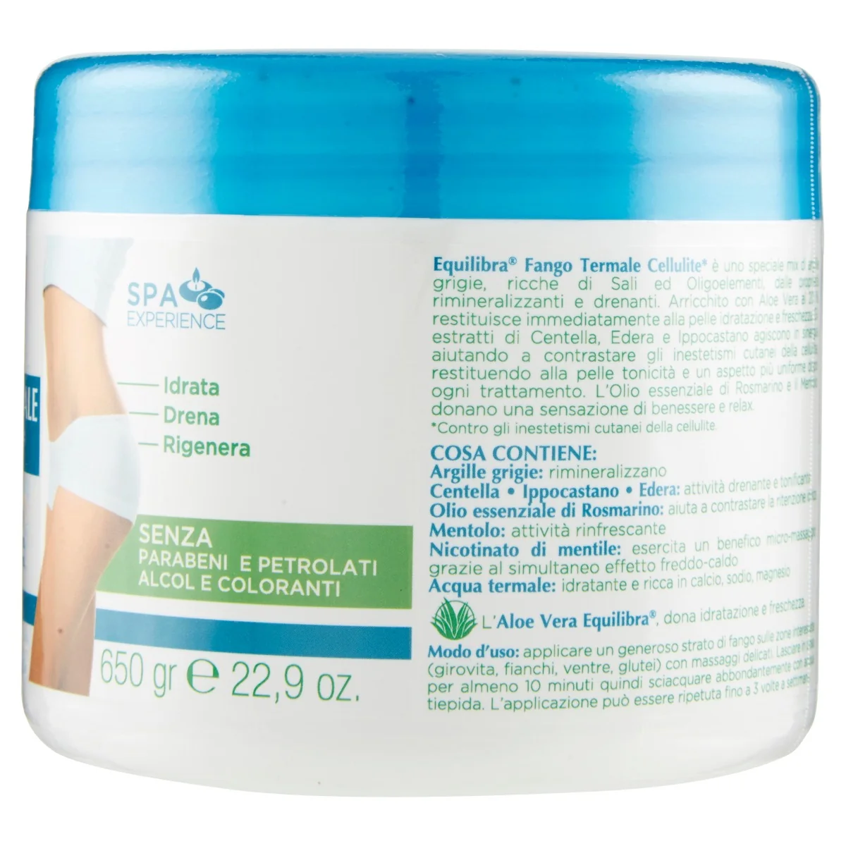 Equilibra Fango Termale Cellulite 650 g 20% Aloe Vera