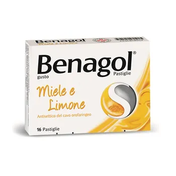 Benagol Miele e Limone 16 Pastiglie Disinfettante del Cavo Orale