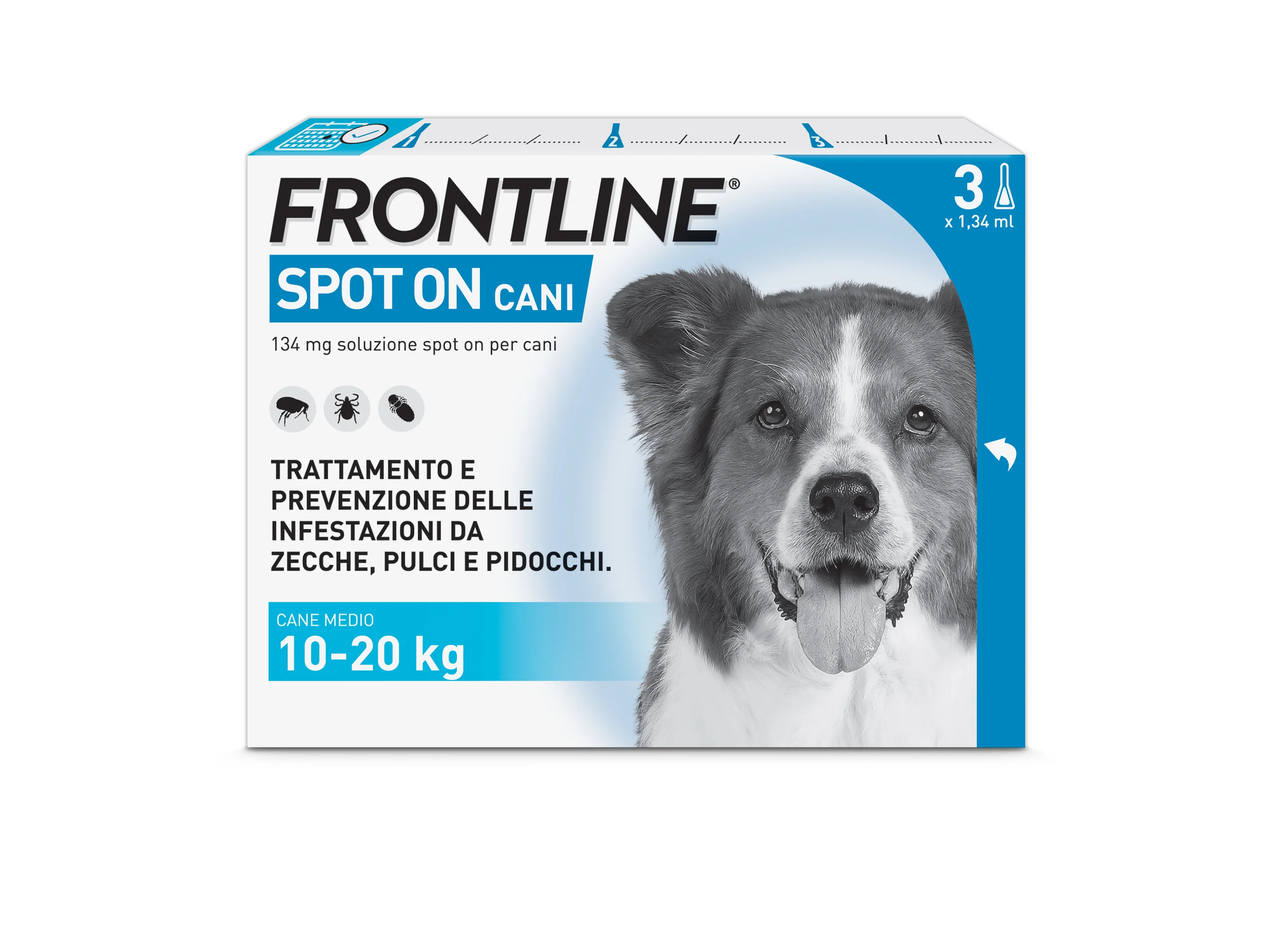 Frontline Spot On Cani X3 Antiparassitario Contro Pulci, Zecche E Pidocchi (10-20Kg)