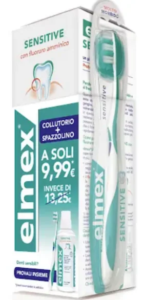 Elmex Sensitive Collutorio 400 ml + Spazzolino PROMO