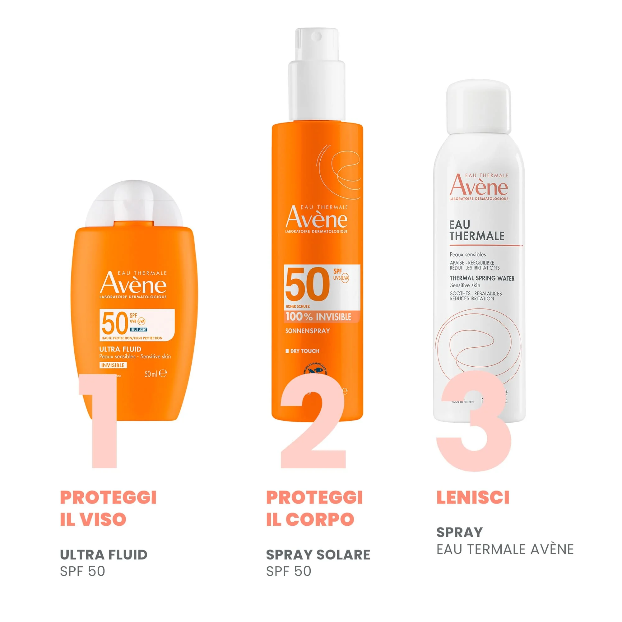 Eau Thermale Avène Spray Solare Protezione Alta SPF 50 200 ml Pelle Sensibile
