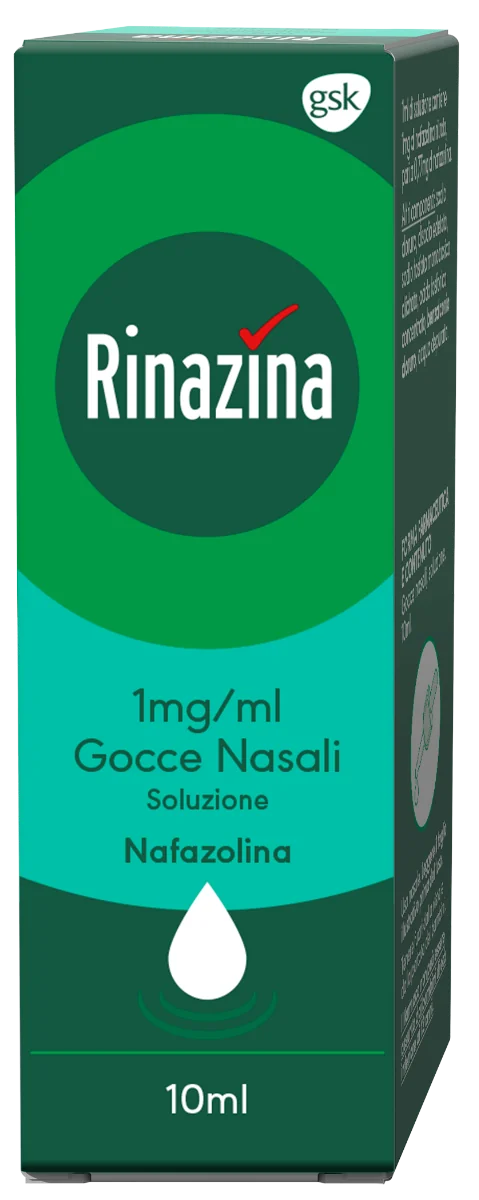 Rinazina Gocce Nasali 0,1% Adulti 10 ml Decongestionanti