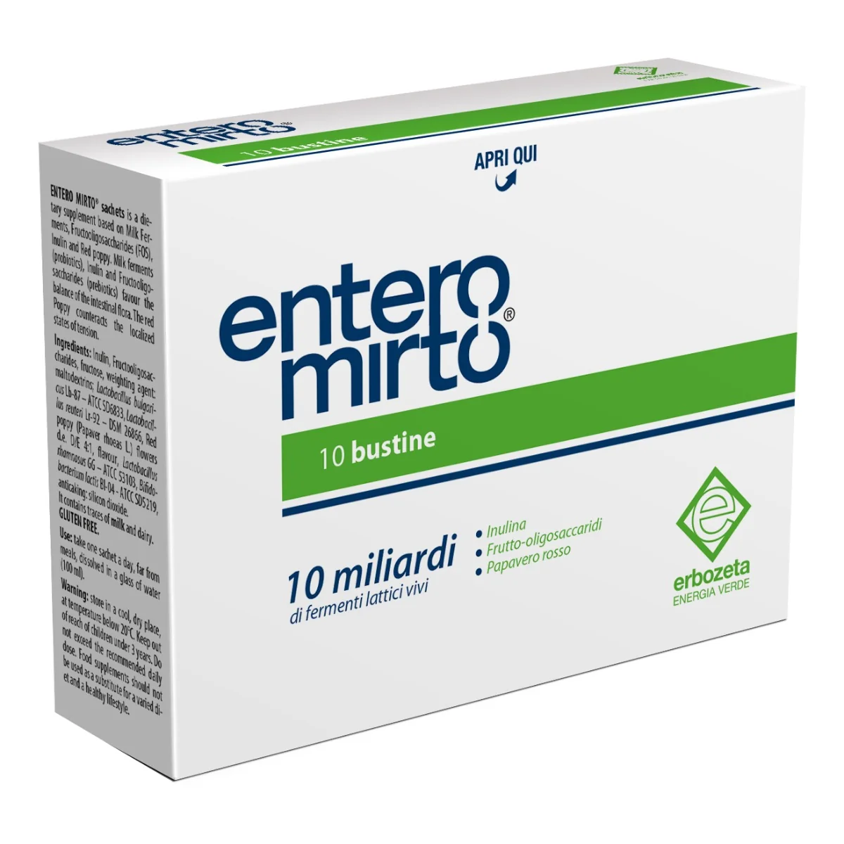 Erbozeta Entero Mirto 10 Bustine Integratore Fermenti Lattici
