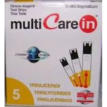 Multicare In Trigliceridi 5 Strisce Reagenti per Auto Analisi