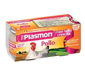 Plasmon Omogeneizzato Pollo 2 Vasetti Da 80 G Alimento per Infanzia