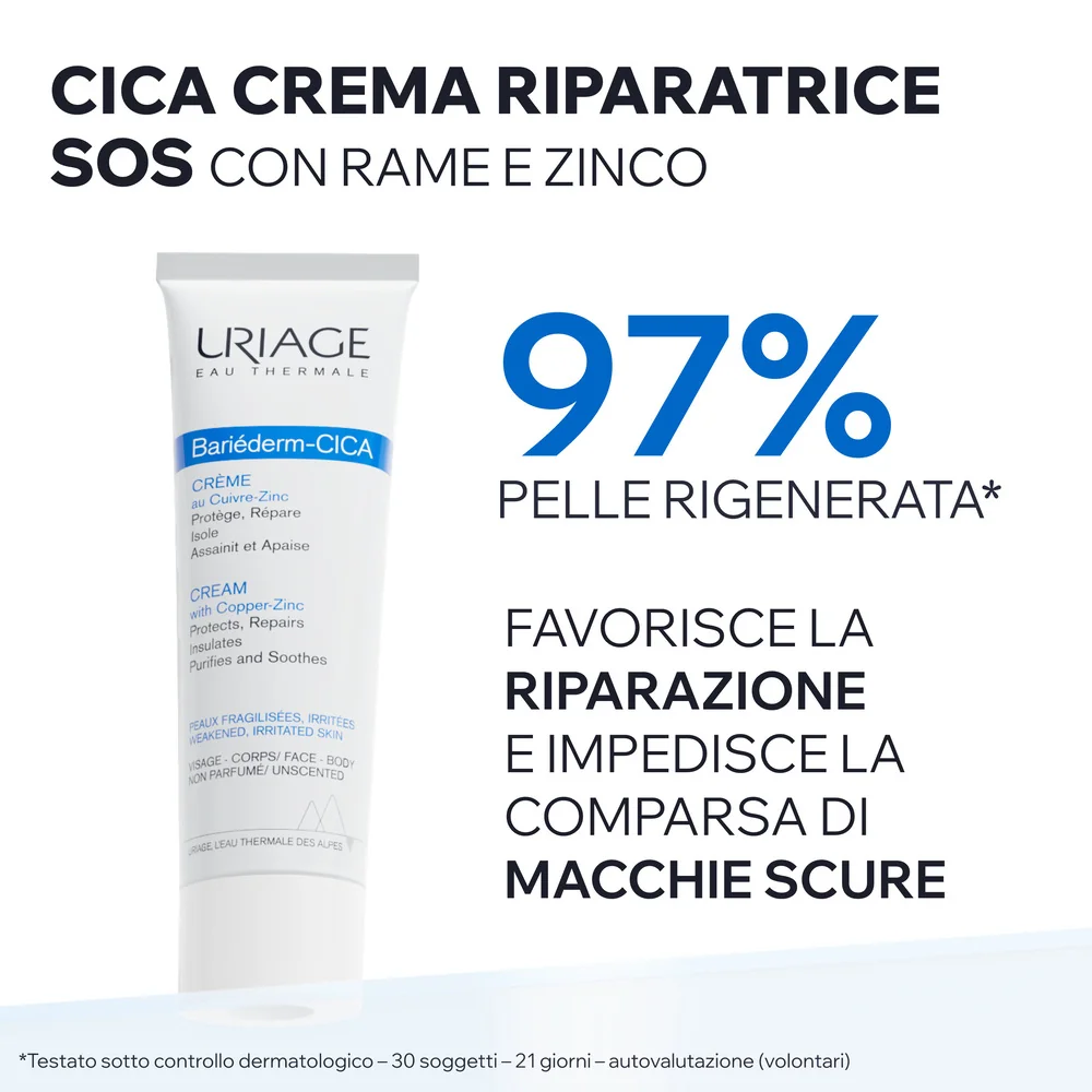 Uriage Barièderm Cica-Crema Riparatrice al Cu-Zn 40 ml Pelle Sensibile e Irritata