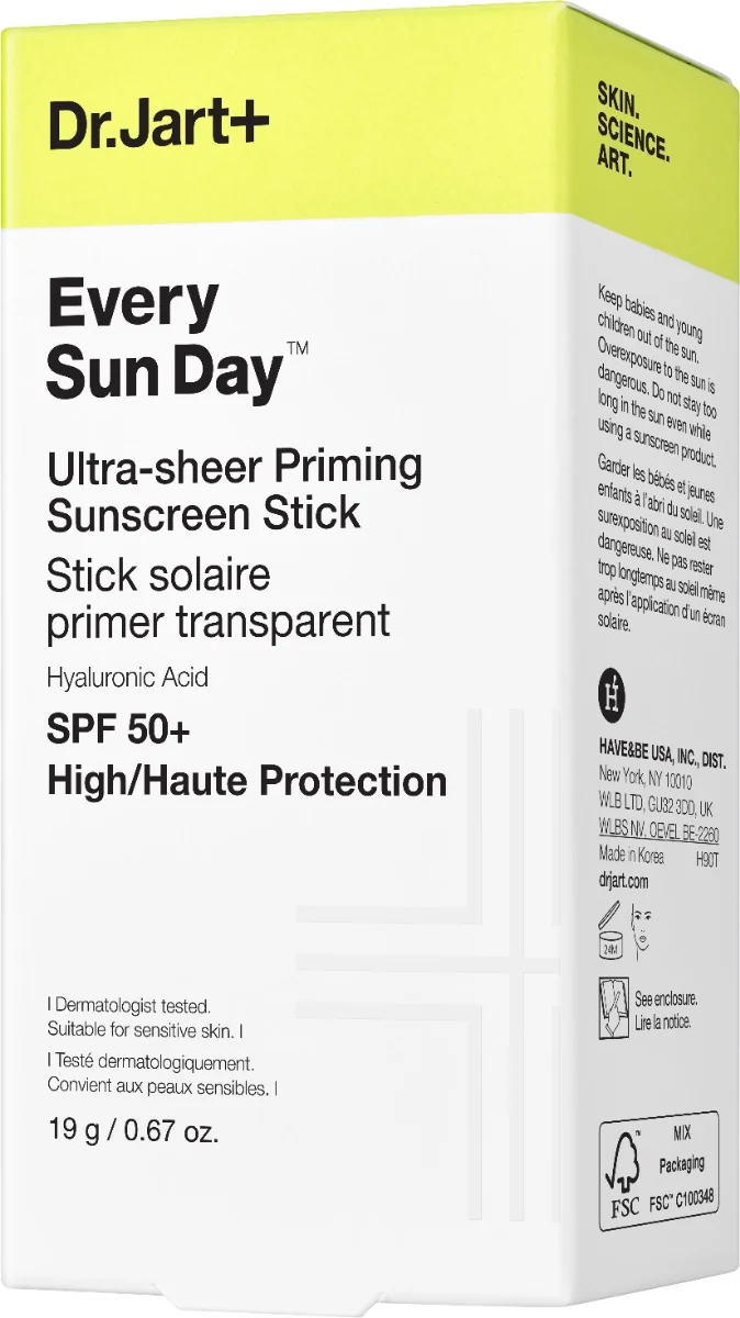 Dr Jart Every Sun Day Ultra Sheer Priming Sunscren Stick 19 g Protezione Solare Stick