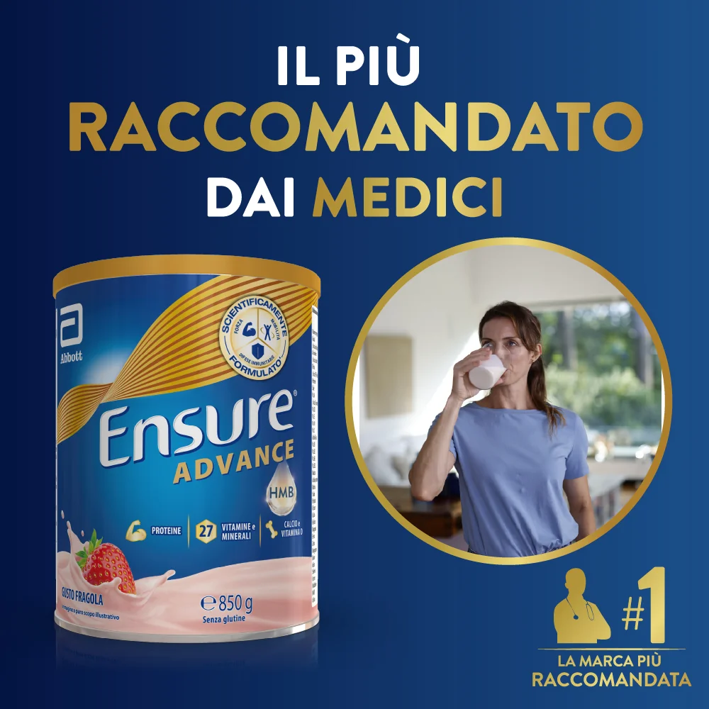 Ensure Advance Fragola 850 g Funzione muscolare e Mantenimento delle Ossa