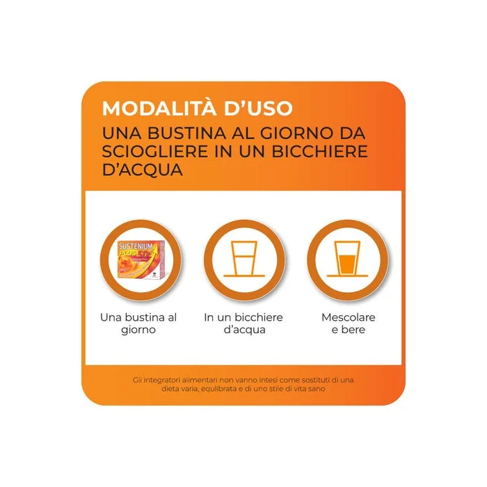 Sustenium Plus 50+ Integratore Per Energia Fisica e Mentale 16 Bustine
