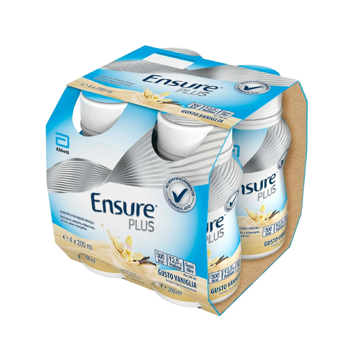 Abbott Ensure Plus Vaniglia 4x200ml Integratore Ipercalorico
