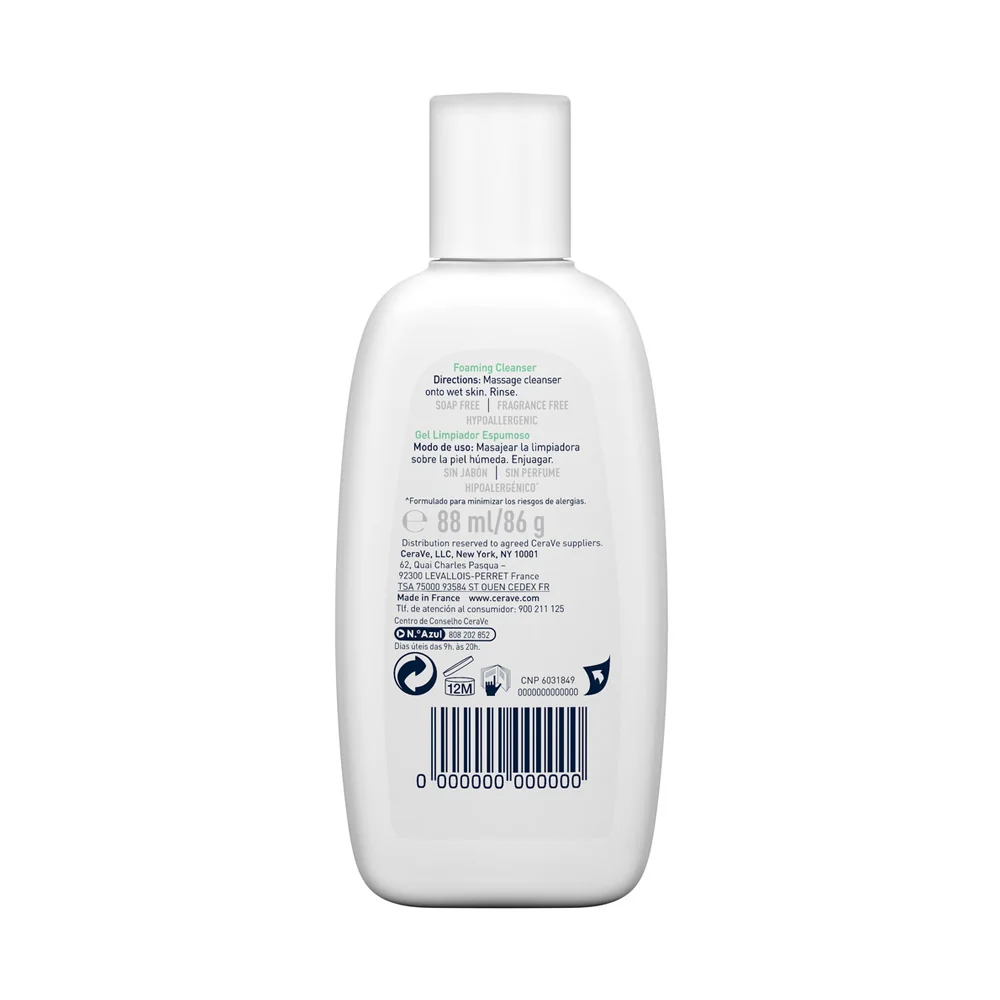 Cerave Schiuma Detergente Viso 88 Ml Pelle da normale a grassa