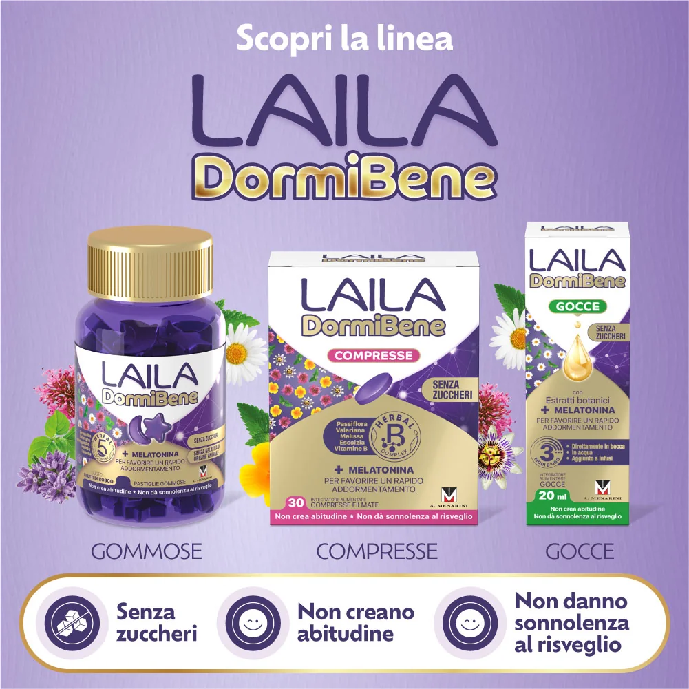 Laila Dormibene 3 g 30 Gommose Integratore per Insonnia