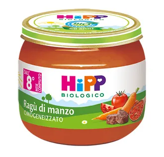 HIPP BIOLOGICO BABY SUGO RAGÙ DI MANZO 2X80 G