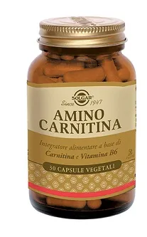 Solgar Amino Carnitina Integratore Aminoacidi e Vitamine 30 Capsule