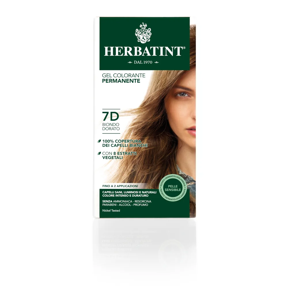 Herbatint Gel Permanente 7D Biondo Dorato 150 ml Tintura Capelli