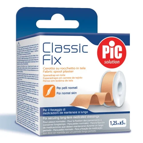Pic Classic Fix Cerotto su Rocchetto Tela Beige 5 cm x 5 m Medicazione