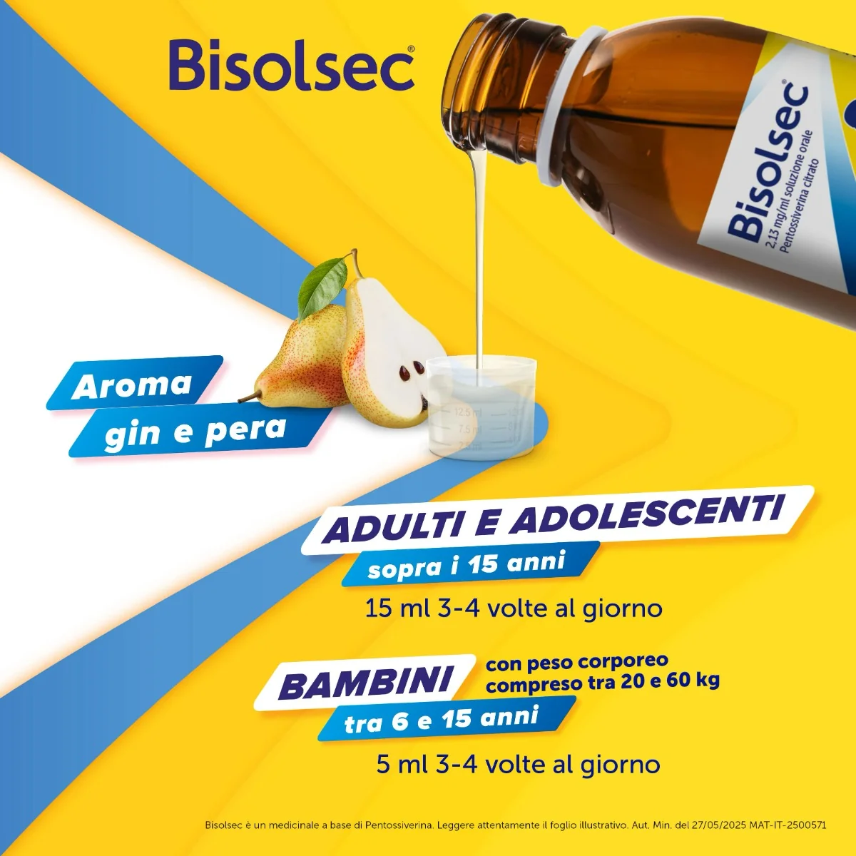Bisolsec Soluzione Orale 190 Ml 2,13 Mg/Ml Trattamento Sintomatico Tosse Secca