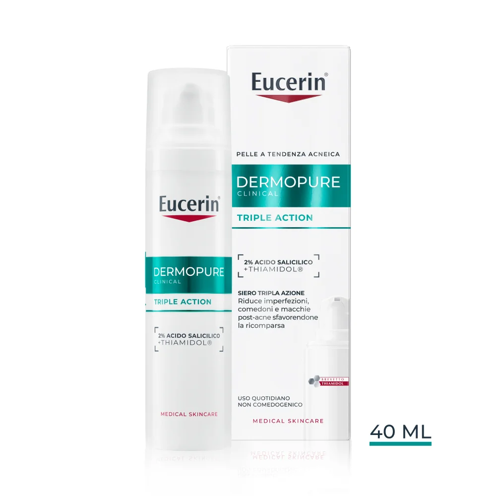 Dermopure Clinical Siero Tripla Azione 40Ml Pelle Grassa a Tendenza Acneica
