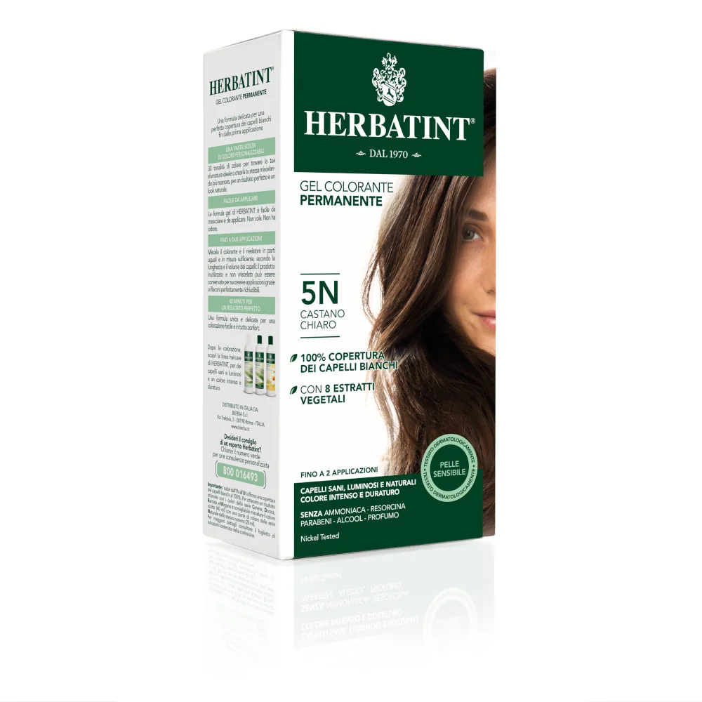 Herbatint Gel Permanente 5N Castano Chiaro 150 ml Tintura Capelli