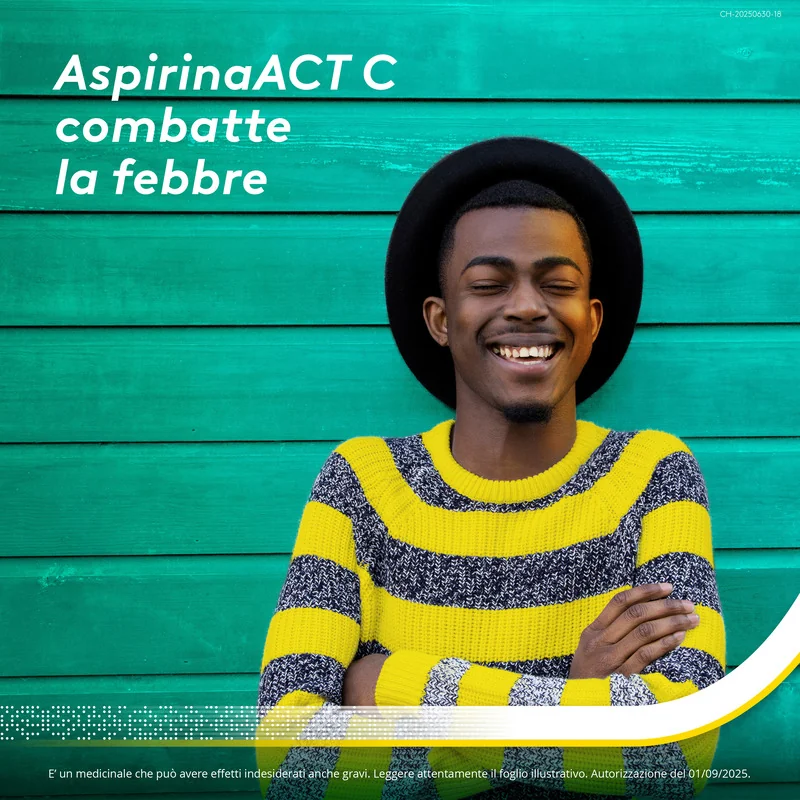 Aspirina Act C Febbre e Sintomi Influenzali 10 Compresse Effervescenti Con vitamina C