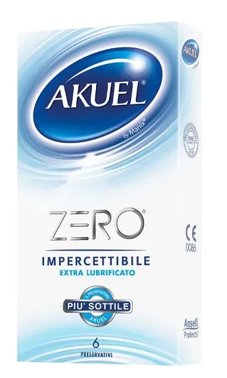 Akuel Zero Preservativi Extra Lubrificati 6 Pezzi