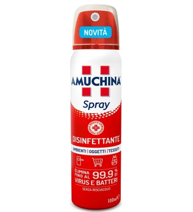 Amuchina Spray Disinfettante 100 ml Per Ambienti Oggetti e Tessuti