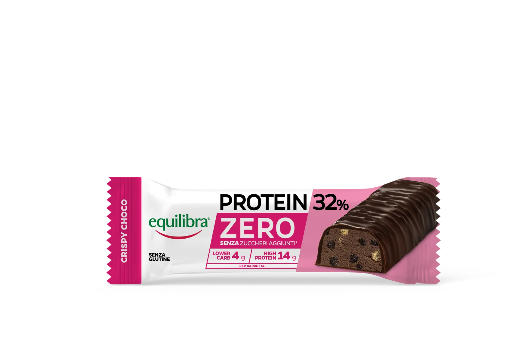 Equilibra Protein 32% Zero Crispy Choco 45 G Barretta con Proteine e Fibre